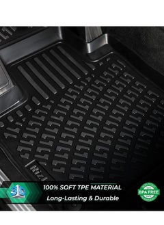 RIZLINER RizLiner Hyundai Sonata 2020-2024 Floor Mats 3D Custom Fit Compatible with  Car Mats Laser Measured 1st & 2nd Row Floor Liners All Weather Non-Slip (Black)  - Image 2