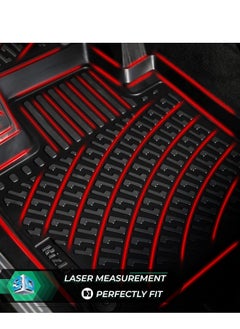 RIZLINER RizLiner Hyundai Sonata 2020-2024 Floor Mats 3D Custom Fit Compatible with  Car Mats Laser Measured 1st & 2nd Row Floor Liners All Weather Non-Slip (Black)  - Image 3
