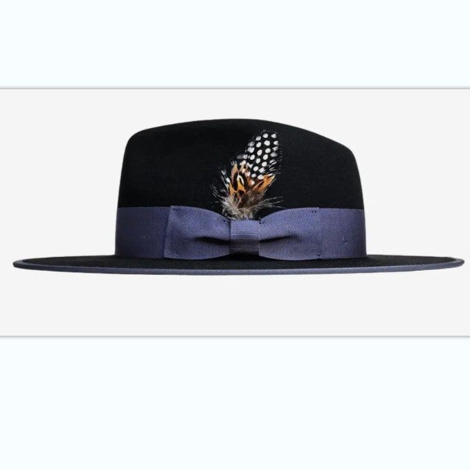 Woolen Fedora Hat with Large Brim – Retro British-Style Tapered Design for Winter - Image 2