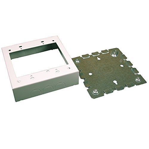 WIREMOLD Legrand Wiremold BW32 Metal Raceway for Extending Power, 700 Series, 2 Gang Deep Outlet Box, 1 3/8" Deep, White (1 Pack) - Image 1
