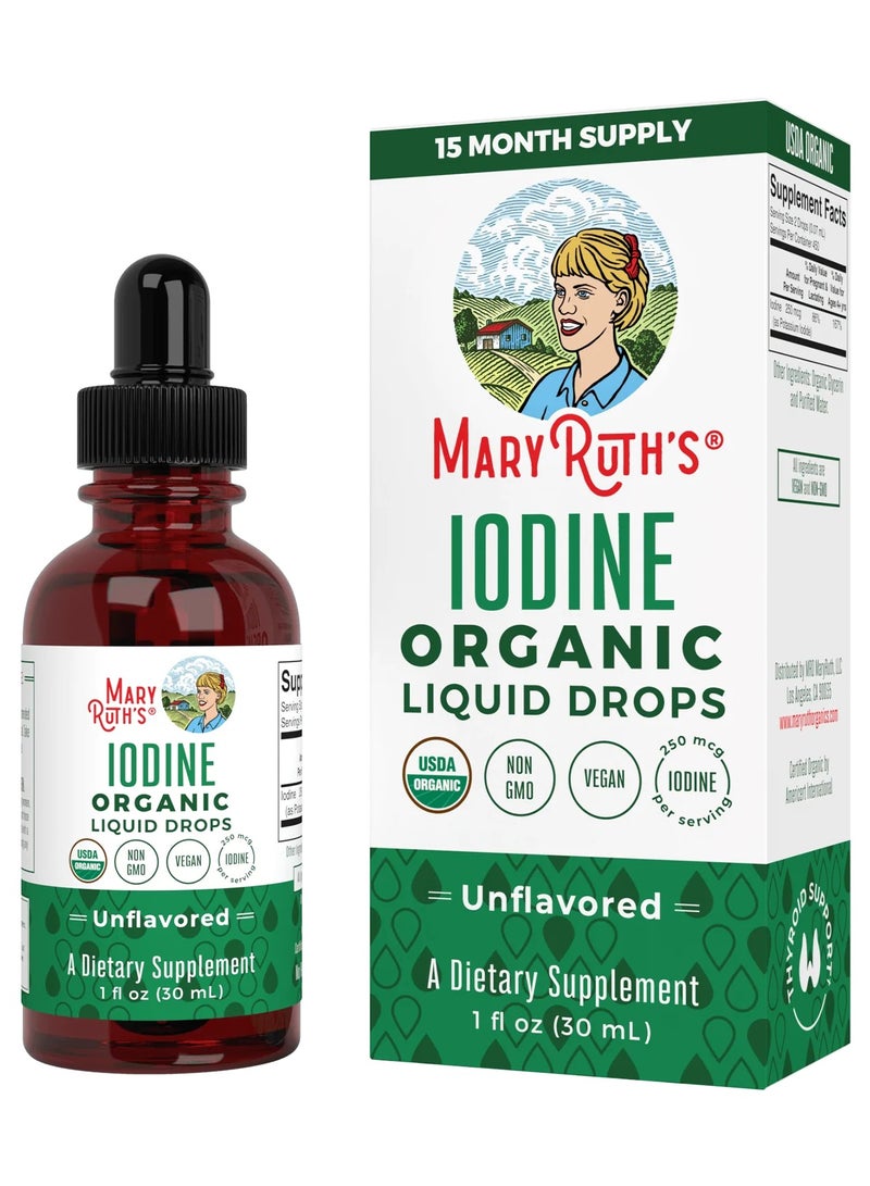 MaryRuth's Organic Iodine Liquid Drops Unflavored (30 ml) - Image 1