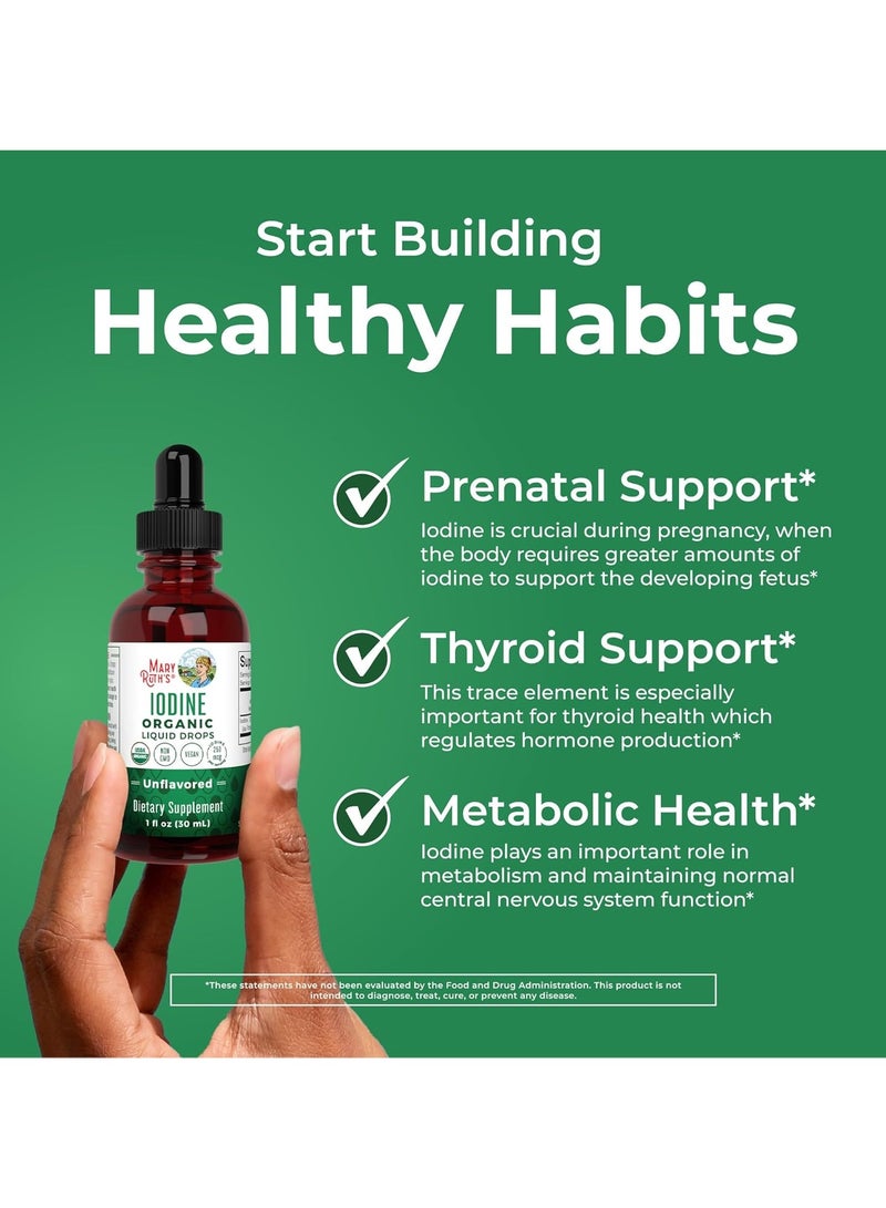 MaryRuth's Organic Iodine Liquid Drops Unflavored (30 ml) - Image 4