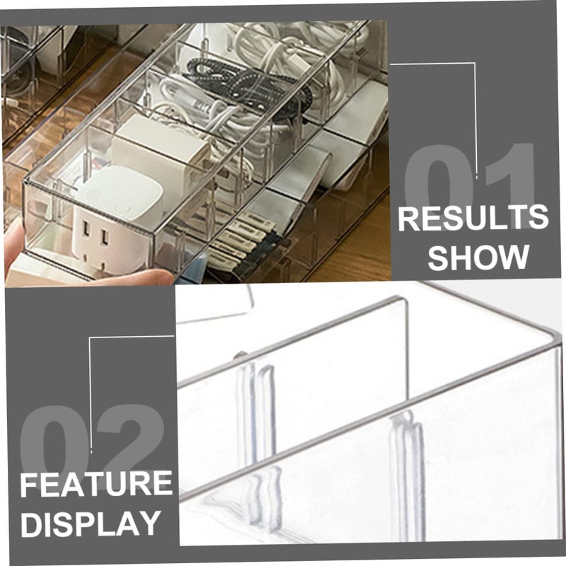 Modern Multi Grid Cable Storage Box Pet Material Organizer Lightweight 26X9cn - Image 4