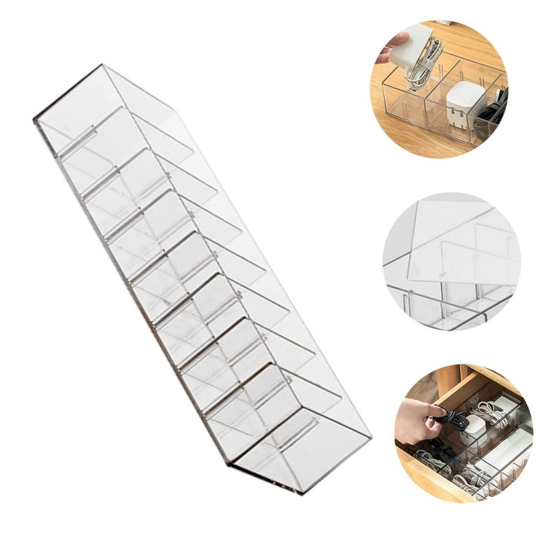 Modern Multi Grid Cable Storage Box Pet Material Organizer Lightweight 26X9cn - Image 5