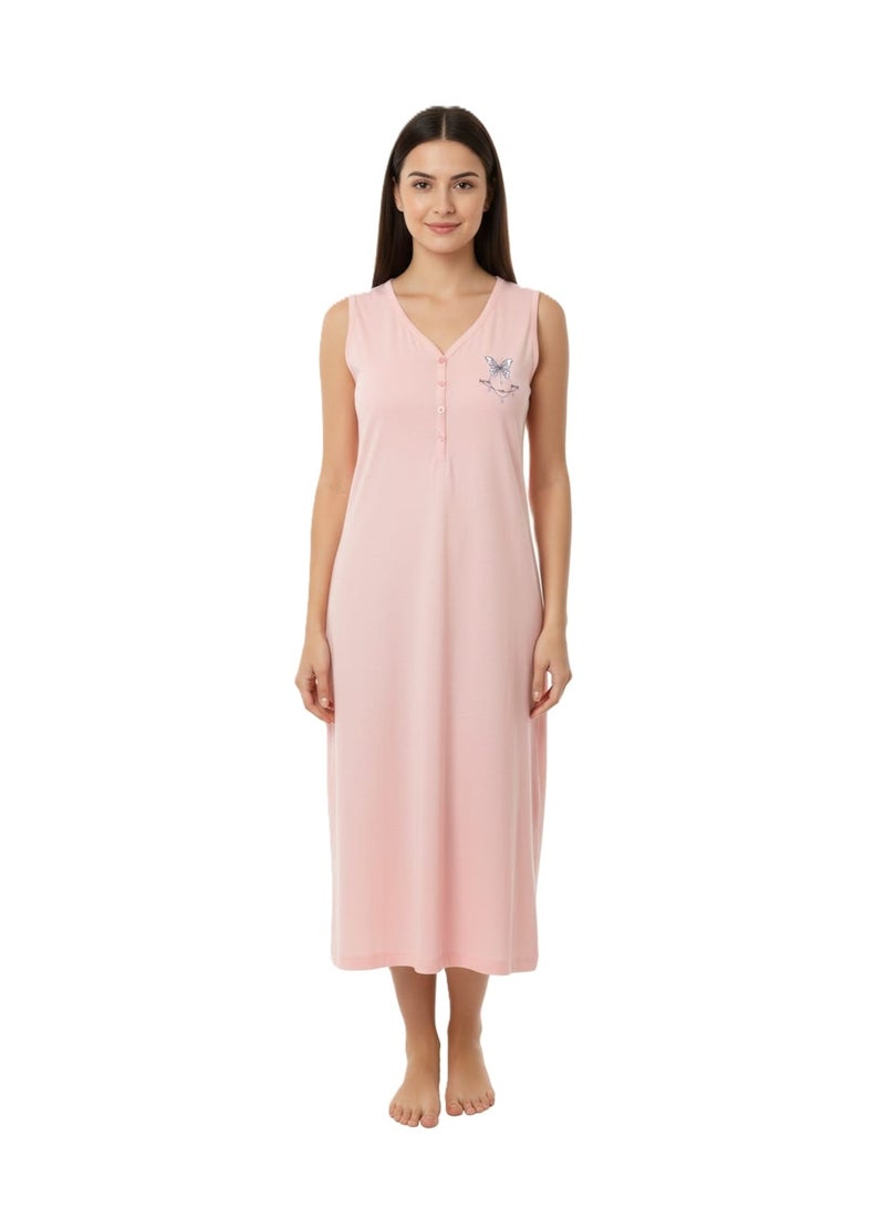 Women’s Long Summer Nightgown – Cotton Soft