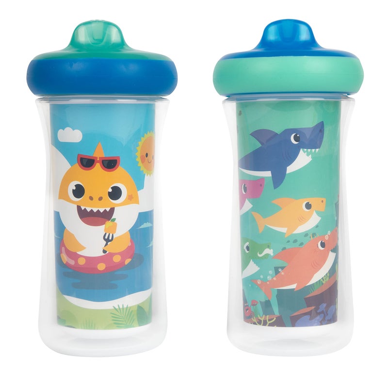 The First Years Pinkfong Baby Shark Insulated Sippy Cup - Spill Proof Toddler Cups - Made Without BPA - 9 Oz - 2 Count - Image 1
