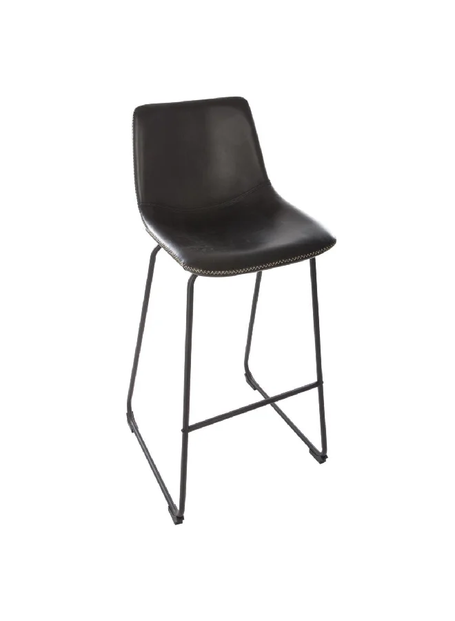 atmosphera Lois Elegant Design Polyurethane Adjustable Bar Chair Black 101.5 x 34.5 x 40.5 cm 156926A
