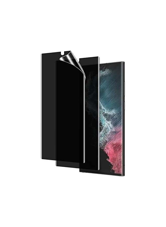 بروماس [عبوتان] واقي شاشة للخصوصية لهاتف Galaxy S23 Ultra 5G، واقي شاشة من الزجاج المقوى المقاوم للتجسس ثلاثي الأبعاد بحافة منحنية 9H (Galaxy S23 Ultra) - Image 1