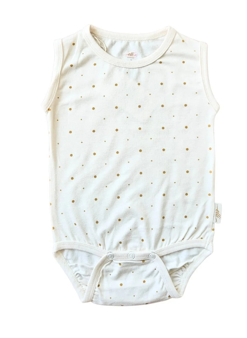 Elli Junior Bamboo Tank Body - Golden Dots