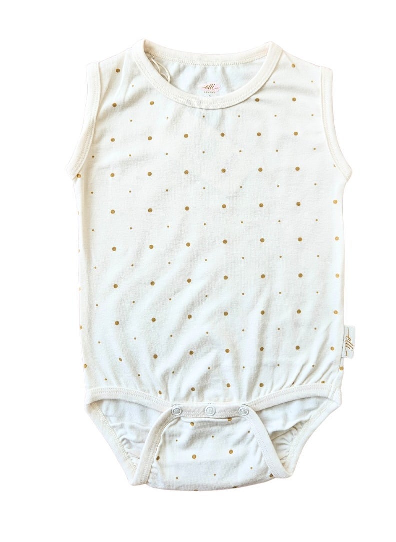 Elli Junior Bamboo Tank Body - Golden Dots - Image 2
