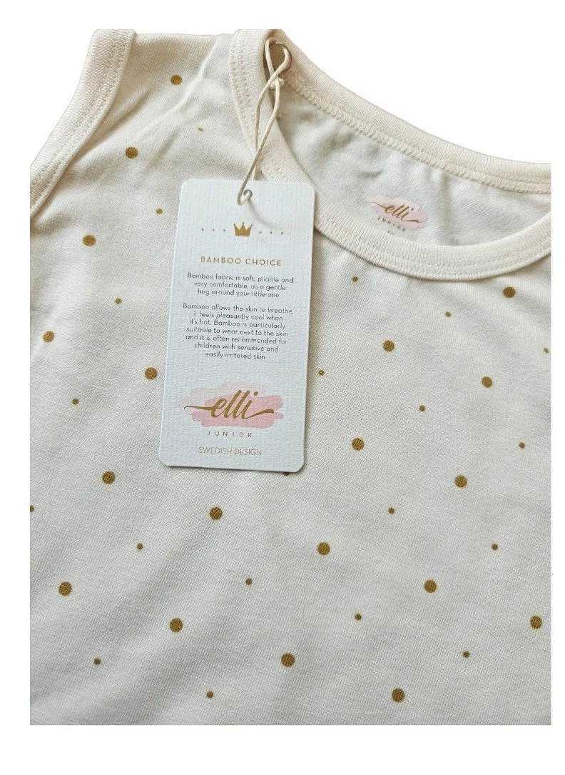 Elli Junior  Bamboo Tank Body - Golden Dots for Women | Best Price UAE