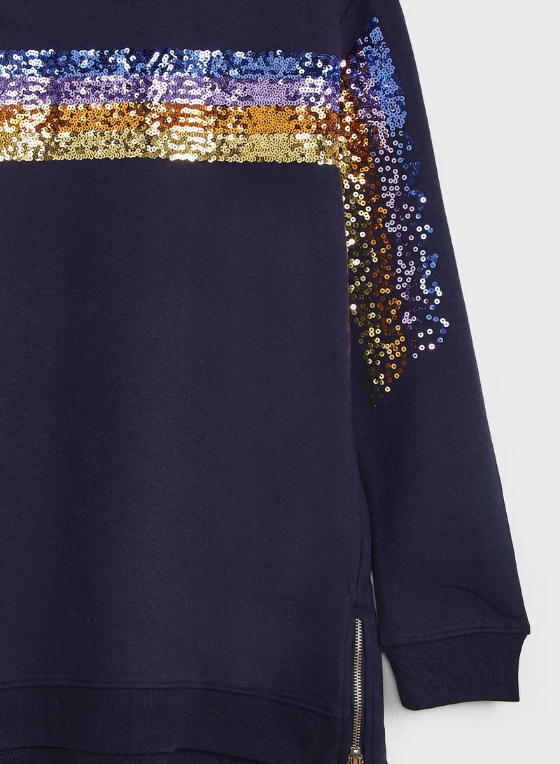 Ripples Sequin Sweatshirt