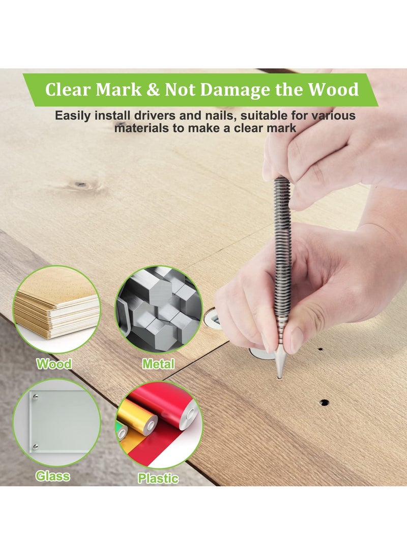 سيوسي 2 قطعة مسمار مزدوج الرأس ومفصلة دبوس لكمة، 1/32 بوصة و1/16 بوصة AngleKai Hammerless رأس مزدوج مسمار لكمة 3500 رطل لكل بوصة مربعة قوة ضرب الباب المفصلي أداة إزالة الدبوس - Image 3