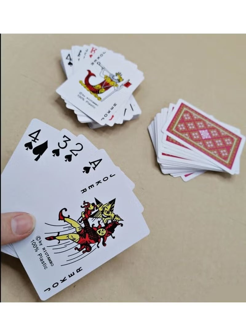 أوراق لعب شدة رويال طقمان فاخران للمرح العائلي وجمعات الأصدقاء - مجموعة البلوت (الكوتشينة)  عالية الجودة مقاومة للانثناء مع علبة تخزين مثالية للسفر - Image 5