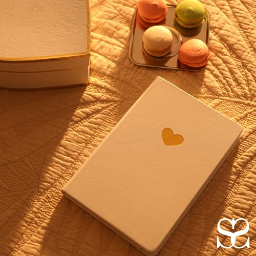 SETTINI Lined Journal, Ideal for Journaling - A5 Vegan Leather Notebook, 192 Archival-Quality Pages, QuillEase Bleed-Free Paper, Inner Pocket & Bookmark - Christmas Gifts, White Heart - Image 2
