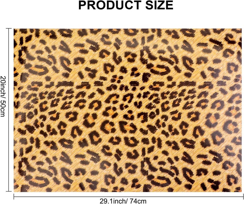 Konsait ورق تغليف بطبعات حيوانات من كونسايت 12 ورقة 29 × 20 نمط الفهد والزebra والزرافة والنمر والثعابين والأبقار لمستلزمات تزيين حفلات عيد الميلاد والعطلات ذات الطابع الحيواني - Image 2