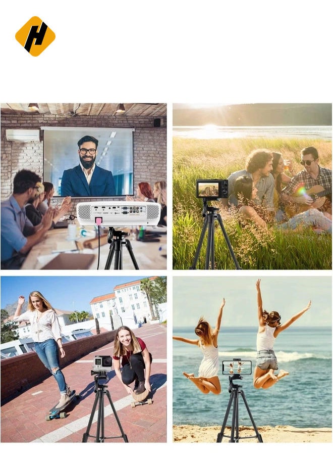 Flexible Tripod, Eocean 136cm Extendable Phone Tripod Stand with Carry Bag,Cell Phone Tripod with Wireless Remote,Universal Tripod for Video Selfie,iPhone Tripod Stand Travel Camera Tripod