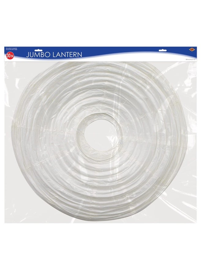 Beistle Jumbo Paper Lantern White Hanging Decorations with Metal Support  Transparent Cord for Weddings Graduation Parties  Special Events 30 - Image 5