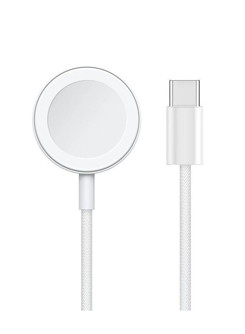 Youque Fast 5W for Apple Watch Charger USB C Fast Charging iWatch Charger Magnetic Wireless, Nylon Braided Cord, Prevents Bending and Cracking, Compatible with iWatch Ultra 3/2/1, Series 11/10/9/8/7/6/5/4/3/2/1, SE 3/2/1 (cable is only suitable for the original Apple Watch - Image 2
