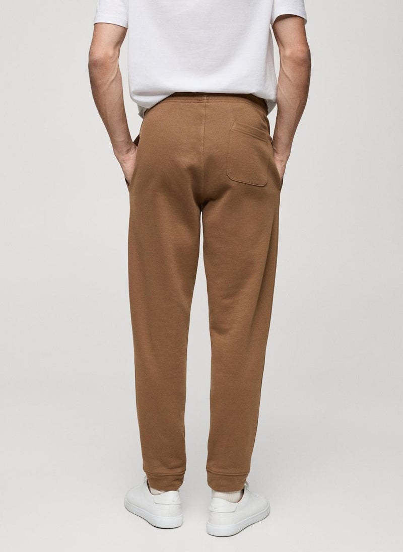 Mango Man Cotton Drawstring Joggers  - Image 2