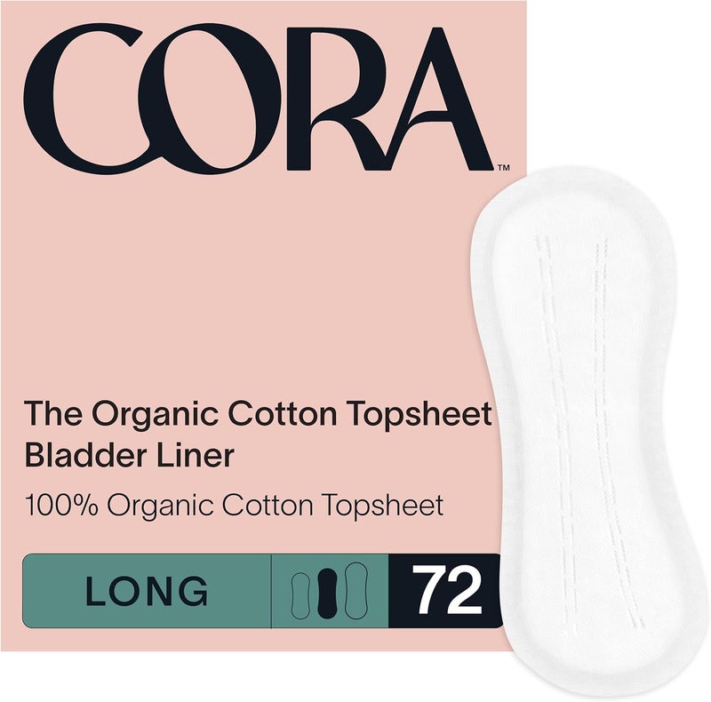 Cora Organic Feminine Care  72 Long Bladder Liners Incontinence  Postpartum Pads and 36S NonApplicator Tampon Pack  UltraAbsorbent Unscented Natural NonToxic  Bundle Pack - Image 2