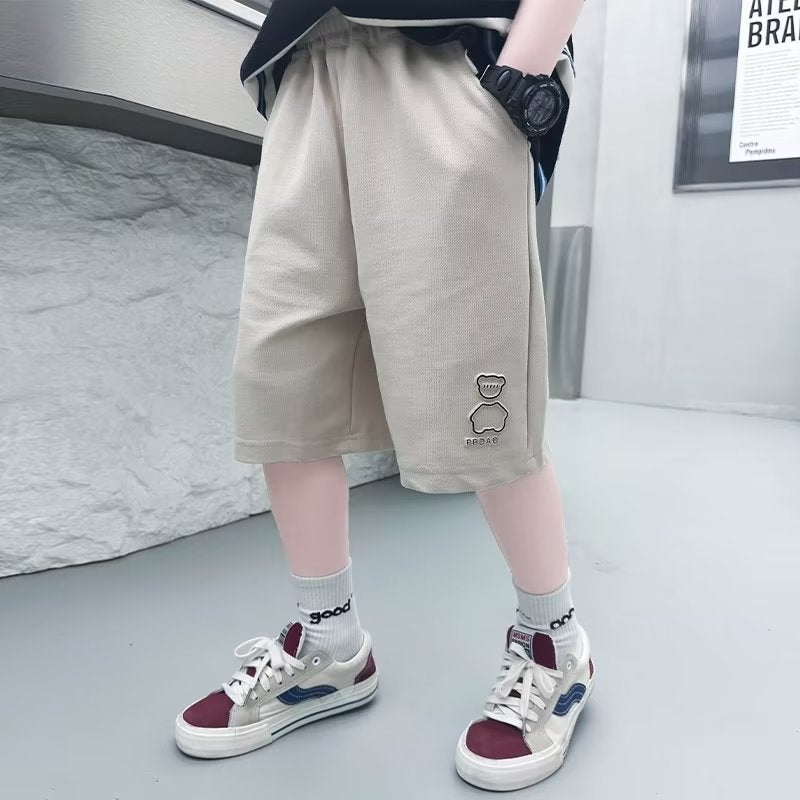 Boys' Summer Shorts Trendy Brand Explosions Big Kids Loose Casual Trendy Outer Wear Mid-length Pants All-match Korean-style Half-length Pants - Image 4
