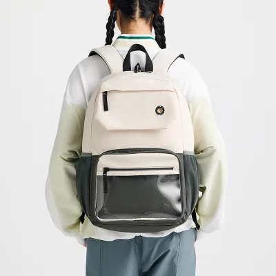 ANTA Unisex Large Capacity Backpack in Green/Light Grey – Lifestyle