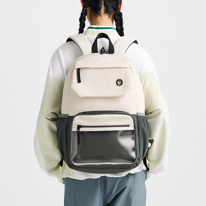 ANTA Unisex Large Capacity Backpack in Green/Light Grey – Lifestyle - Image 1