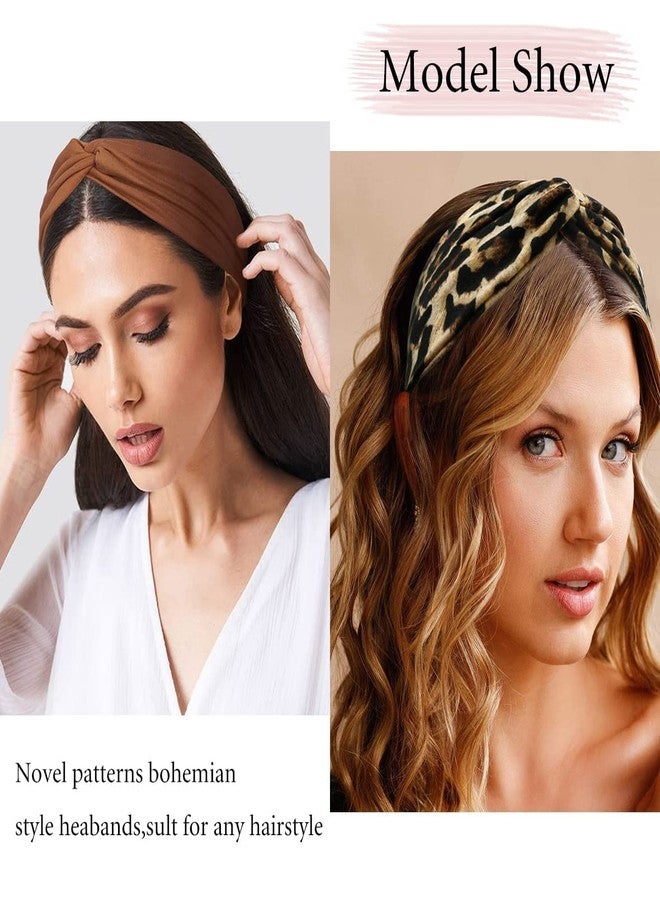 كاتشانا، 6 قطع من عصابات الرأس غير القابلة للانزلاق للنساء، عصابات شعر بوهيمية ناعمة متقاطعة ومرنة، إكسسوارات شعر، مناسبة لليوغا والتمارين الرياضية والسفر أو الجري - Image 4