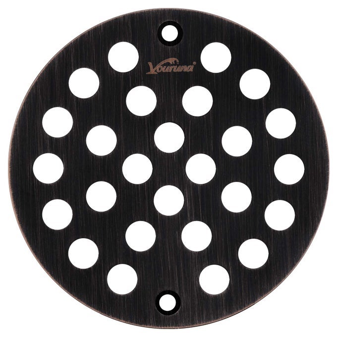 4INCH SCREWIN SHOWER STRAINER DRAIN COVER REPLACEMENT FLOOR STRAINER OIL RUBBED BRONZE ISNT BLACK