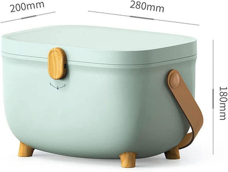 EVVIX صندوق تخزين الأدوية EVVIX، صندوق الإسعافات الأولية، طبقتين متعددتي الشبكات بسعة كبيرة منظم طبي، صندوق محمول، خزانة منزلية للاستخدام المنزلي (أخضر) - Image 4