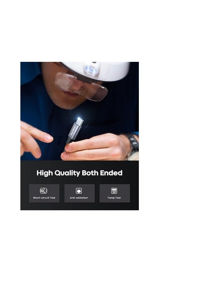 ماركة غير محددة - كابل قصير من USB C إلى USB C بطول 2 قدم [عبوة من قطعتين]، سلك شحن سريع PD من النوع C إلى C بقوة 60 وات لهاتف Samsung Galaxy S22+ S22 Ultra S21+ S21 Ultra S20 S20+ A73 A71 A53، Pixel، شاحن السيارة وأجهزة USB C الأخرى - Image 1
