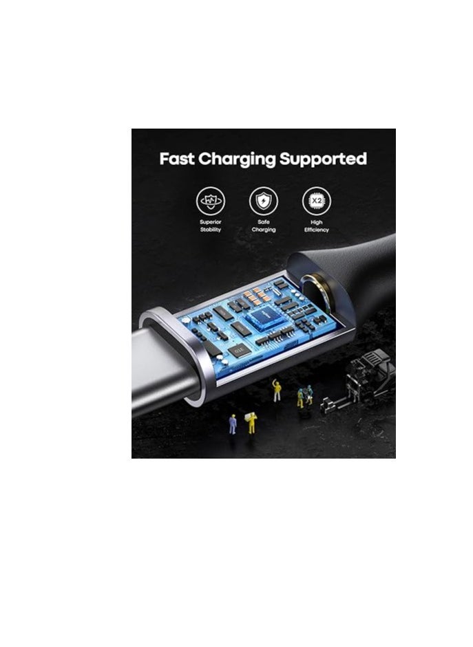 ماركة غير محددة - كابل قصير من USB C إلى USB C بطول 2 قدم [عبوة من قطعتين]، سلك شحن سريع PD من النوع C إلى C بقوة 60 وات لهاتف Samsung Galaxy S22+ S22 Ultra S21+ S21 Ultra S20 S20+ A73 A71 A53، Pixel، شاحن السيارة وأجهزة USB C الأخرى - Image 1