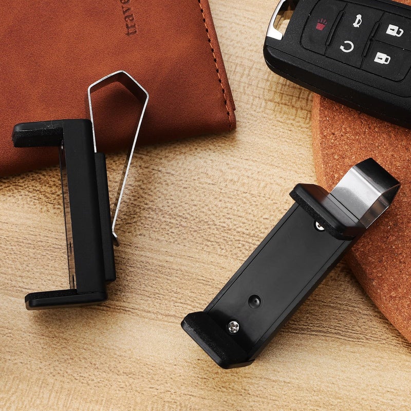2Pcs Black Plastic Garage Door Remote Holder Clips for Car Sun Visor Compact Design Quick Access - Image 5