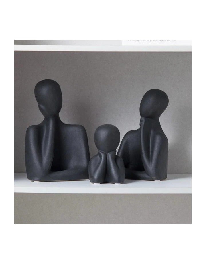 Couple And Family Statue | Durable Resin Sculpture | Small Home Decor Pieces For Living Room | Tabletop Art Pieces - Image 1