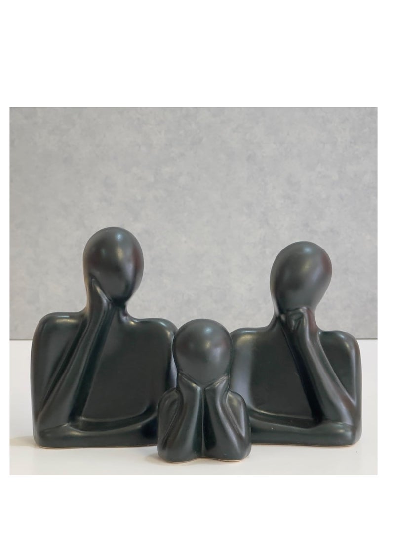 Couple And Family Statue | Durable Resin Sculpture | Small Home Decor Pieces For Living Room | Tabletop Art Pieces - Image 2