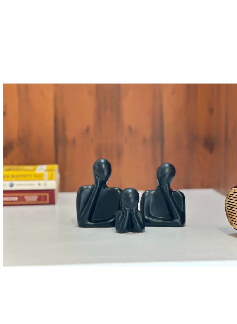 Couple And Family Statue | Durable Resin Sculpture | Small Home Decor Pieces For Living Room | Tabletop Art Pieces - Image 3