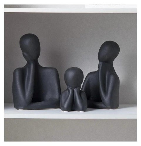 Couple And Family Statue | Durable Resin Sculpture | Small Home Decor Pieces For Living Room | Tabletop Art Pieces