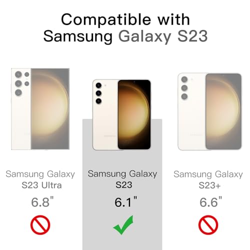 JETech Magnetic Case for Samsung Galaxy S23 61Inch Compatible with MagSafe Shockproof Protective Phone Cover NonYellowing Hard Clear PC Back Clear - Image 3