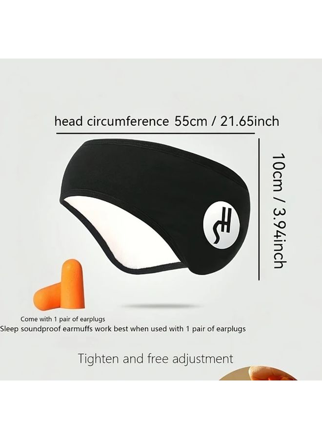 Black Sleep Mask And Earplugs Set For Enhanced Sleep Quality And Sweet Dreams - Image 3