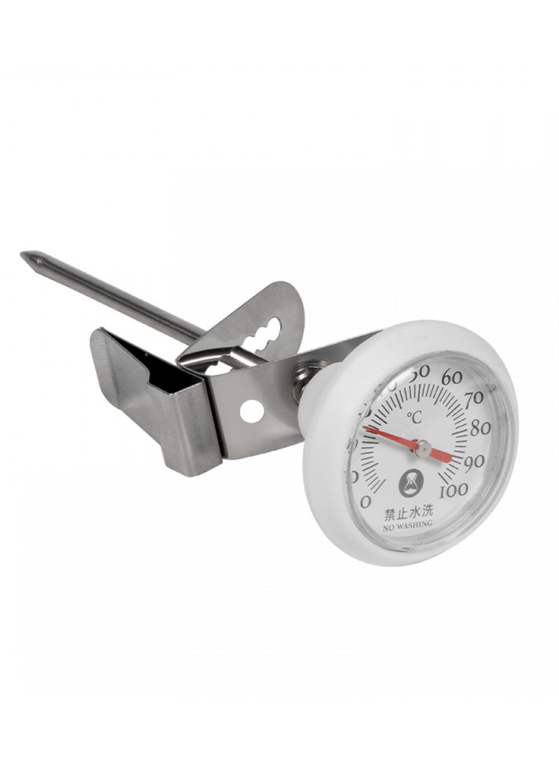Timemore Thermometer | Accurate Temperature Measurement up to 120°C | Ideal for Coffee Brewing & Milk Steaming | Rubberized Handle with Clip