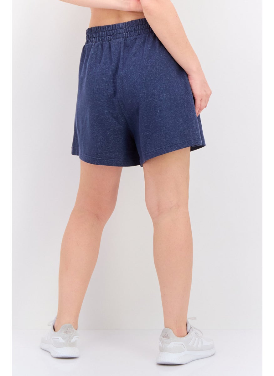 PUMA Women Sportswear Fit Embroidered Logo Training Shorts, Navy Blue  - Image 4