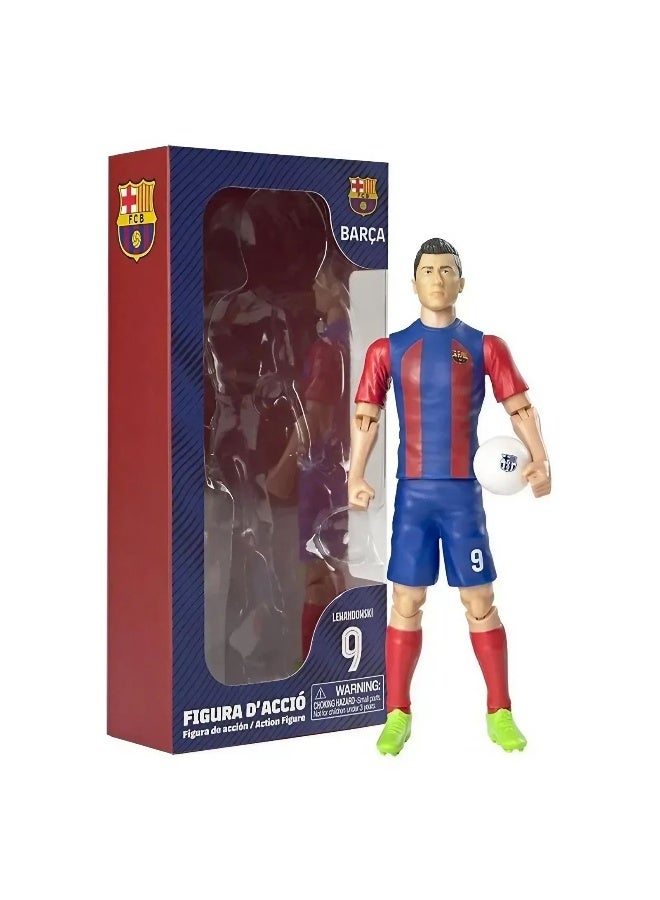 FC BARCELONA #9 تمثال روبرت ليفاندوفسكي (20 سم) - Image 1