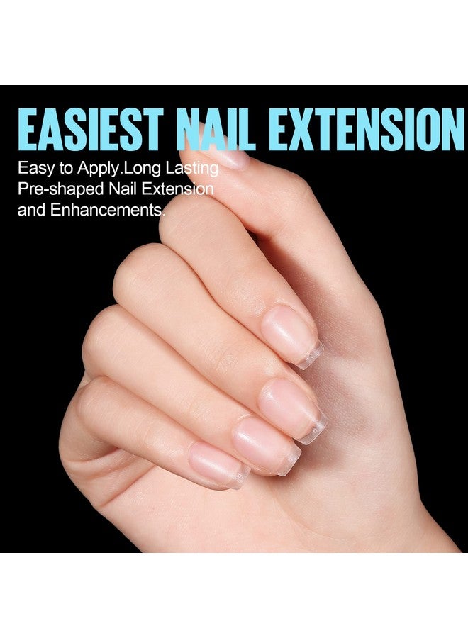 توميكا أطراف أظافر قصيرة جدًا من توميكا، 450 قطعة من أطراف أظافر جل أكريليك ناعمة لتغطية كاملة لتمديد الأظافر، 15 مقاسًا مسبقة التشكيل على الوجهين غير لامعة مع علبة - Image 2
