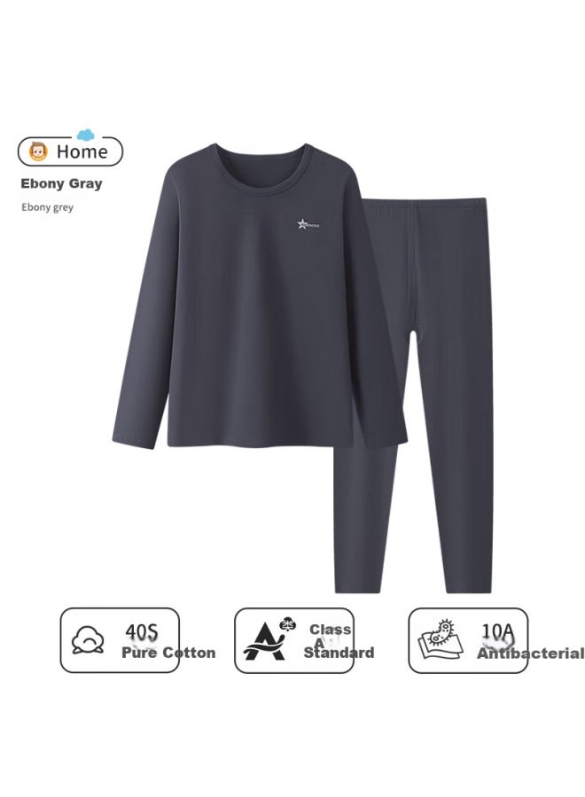 Autumn Underwear Set For Teenagers And Men, Inner Layer Cotton Thermal Underwear, Children'S Spring And Autumn Thin Warm Base Layer - Image 1