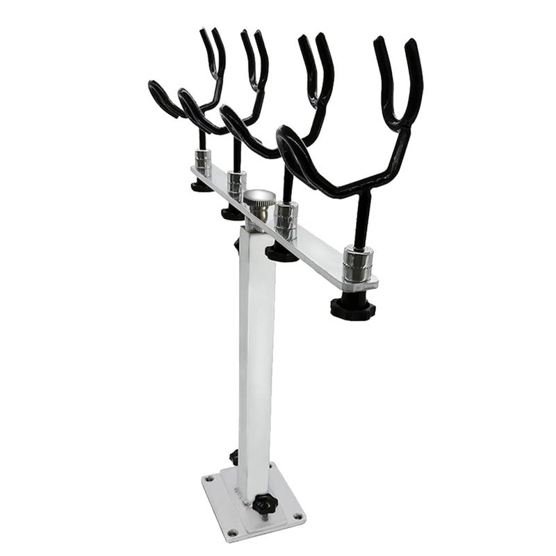 Mojiate PVC Coated Fishing Rod Holder Aluminum Fishing Rod Bracket Sure Grip Pole Support for Boat Ship Yacht and More Gifts for Water Sports Enthusiasts and Presents for Fishing Lovers