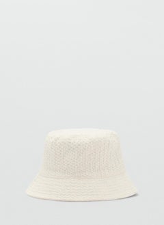 MANGO Textured Cotton Bucket Hat  - Image 1