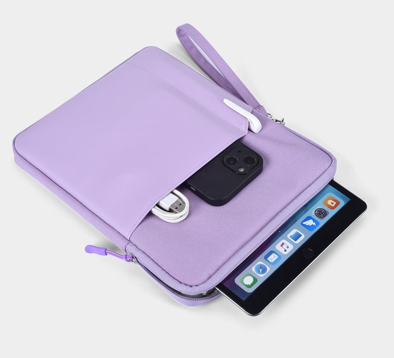 CAAORDKSO 12.9-13 inch Tablet Sleeve Case for 13 inch iPad Air M3 2025, 13 Inch New iPad Pro M4/Air M2 2024, iPad Pro 12.9 inch, Surface Laptop Go 12.4", Galaxy Tab S8+/S9+ 12.4, Waterproof Bag Purple - Image 3