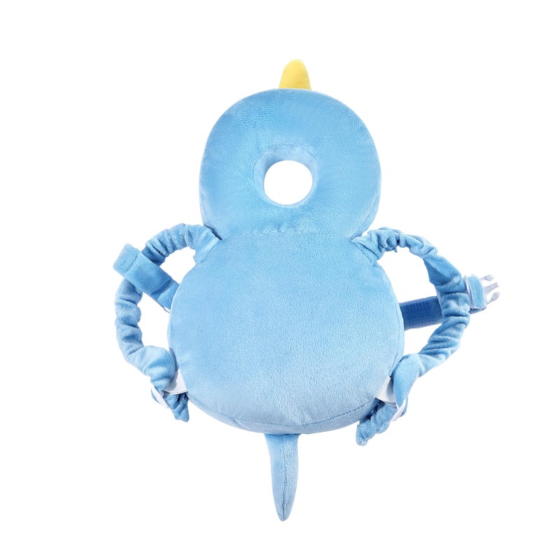 KingCheer Baby Back Potection Toddler Safety Protector Cushion Pad Toddler Backpack for Crawling Walking Adjustable Toddlers Back Safety Pad for Boys and Girls(Blue Dinosaur) - Image 3