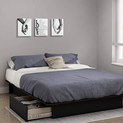 PulsatingFingertip Canvas Wall Art for Bedroom Black and White Wall Art Decor for Home Walls Black Art Paintings for Wall Pictures for Bedroom Wall Decor for Couples 3 Pieces Canvas Art Wall Decor Set 12x16inchx3pcs - Image 5